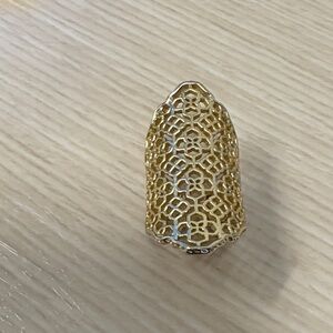 Gold Filigree Long Statement Ring Kendra Scott